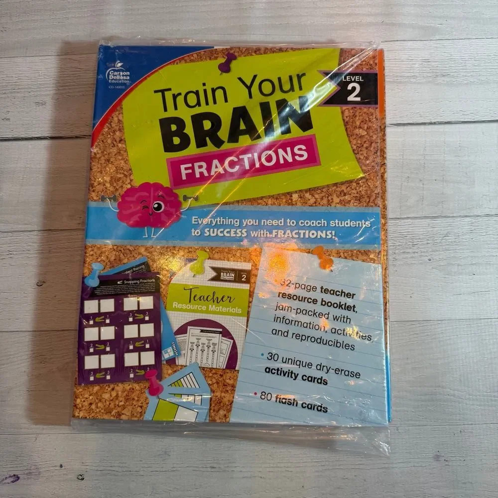 Carson Dellosa Train your brain fractions level 2‎ NEW